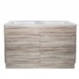 Qubist White Oak Free Standing 1200 Vanity Cabinet Only
